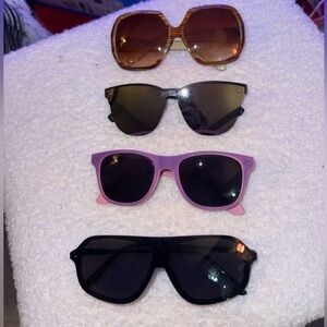 Women’s sunglassess bundle lightly used set - trendy glasses 4 pack